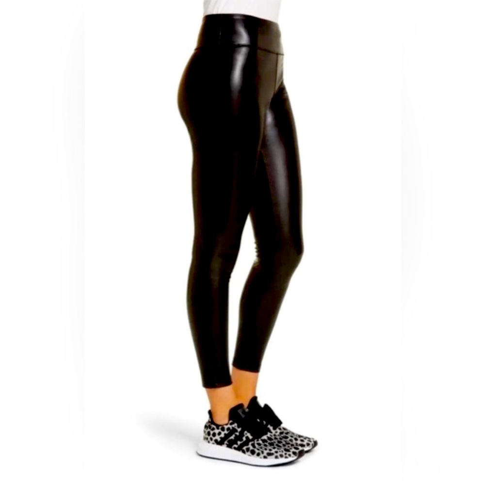 Nordstrom | Black Faux Leather Legging | Size Large